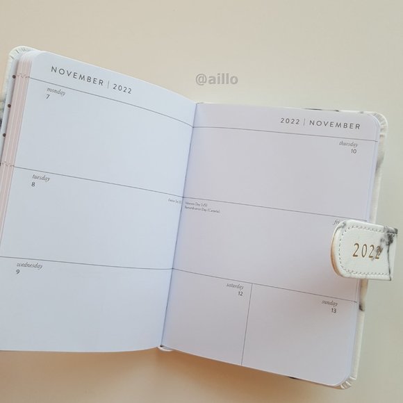 2022-2023 ECCOLO Pocket Planner Gray Marble - Picture 11 of 14